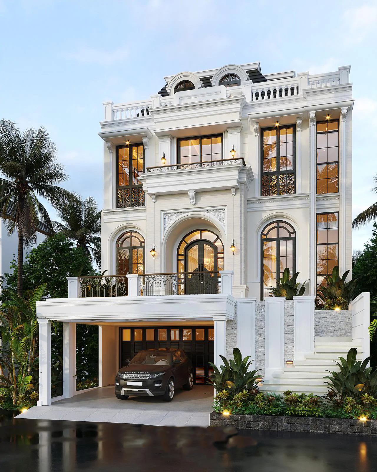 Mẫu biệt thự Tân cổ điển 3 tầng sang trọng và tinh tế