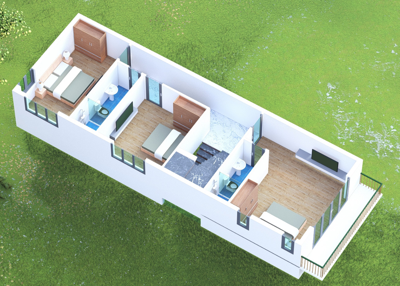 Thiết kế công năng tầng 2