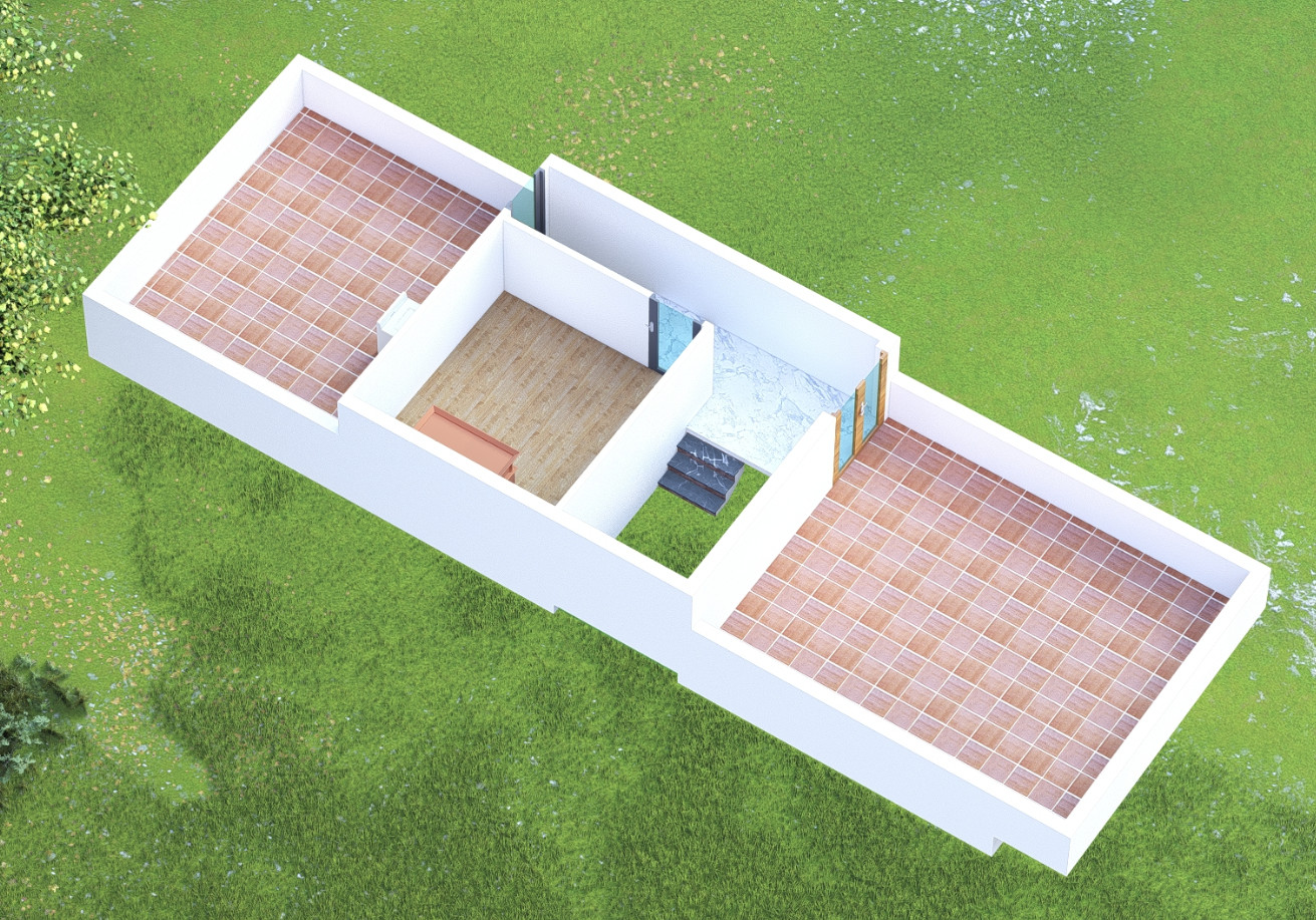 Thiết kế 3D tầng tum