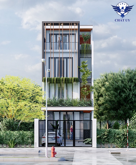 Mặt tiền nhà ống mặt tiền 4m