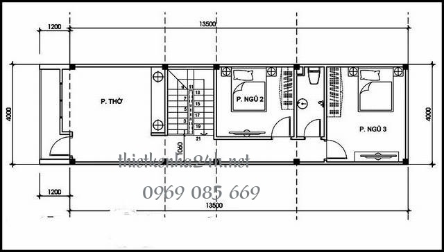 Mặt bằng tầng 2