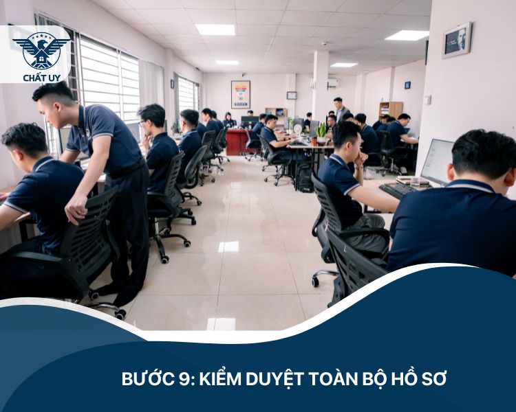 Bước 9: Kiểm duyệt hồ sơ