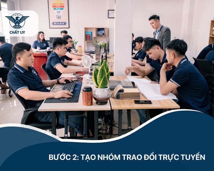 Bước 2: Tạo nhóm trao đổi trực tuyến