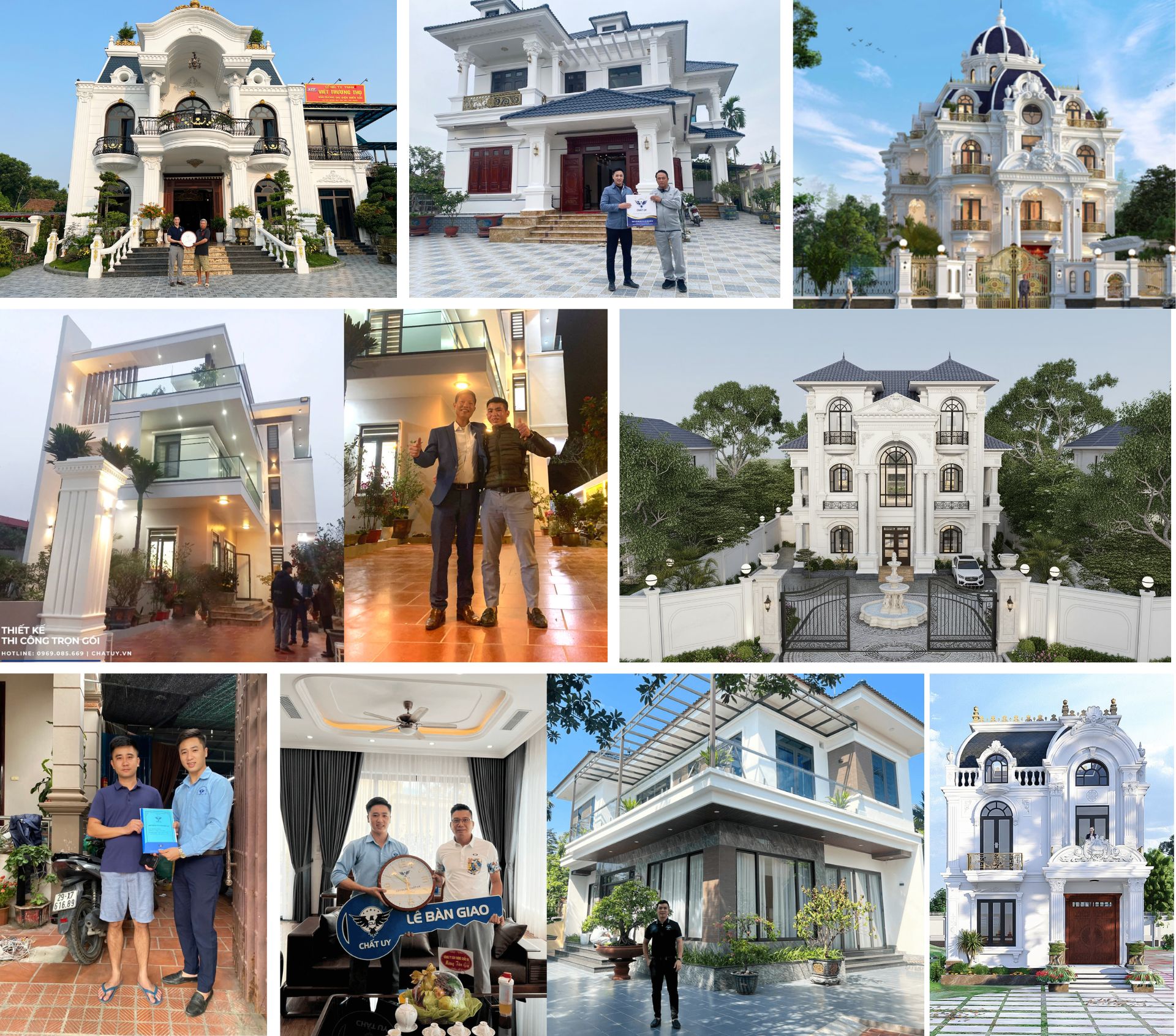 Một số dự án thiết kế nhà trọn gói Chất Uy đã thực hiện