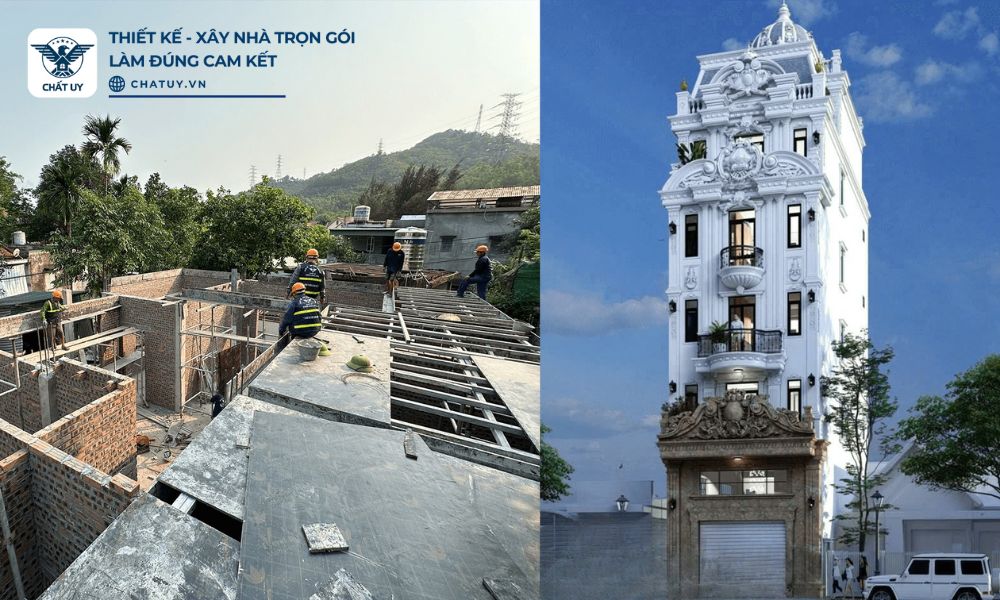 Thi công dự án biệt thự tân cổ điển tại Hà Nội