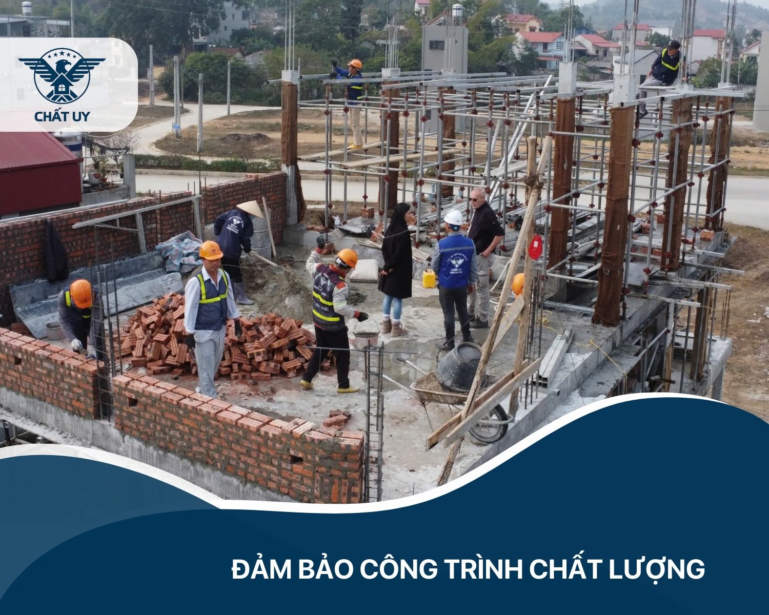 Nhà thầu uy tín thi công theo tiêu chuẩn kỹ thuật nghiêm ngặt, sử dụng vật liệu chất lượng
