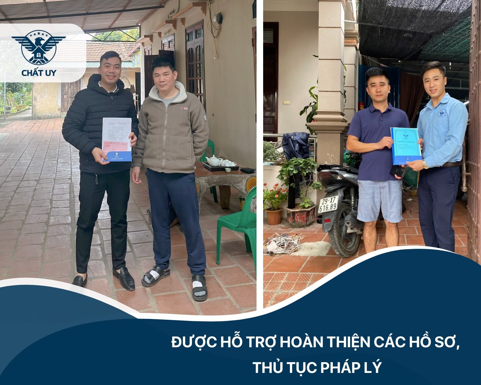 Gia chủ được tư vấn và hướng dẫn chuẩn bị đầy đủ các thủ tục pháp lý cần thiết